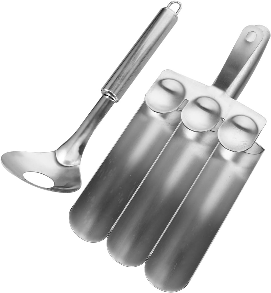 1set Stainless Steel Meatball Scoop Maker Tool Non-stick Meatball Shrimp Maker for Home Restaurant Hot Pot Use Comfortable Storage