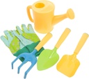 TOYANDONA Garden Hand Tool Set for Boy Girl Gardening Kit with Durable Shovel Rake Water Can Cotton Gloves for Outdoor Planting Digging Transplanting