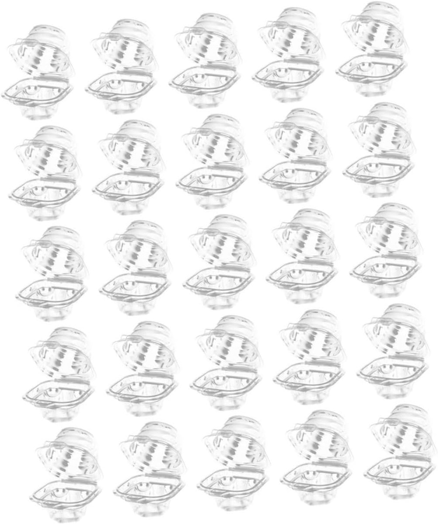 25-Piece Muffin Cupcake Holder Set Lids Plastic Dessert Containers for Baking for Muffins Tarts and Individual Treats