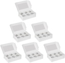 6pcs Cupcake Boxes Cupcake Carrier for Cakes Pastries and Desserts Portable Bakery Packaging for Family Catering Use