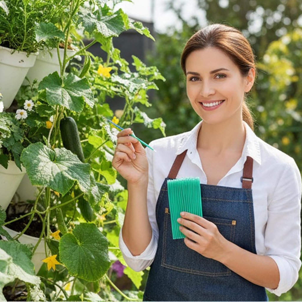 Pollinator Brush for Plants,Hand Pollination Tool for Garden,Fruit Trees,Flowers & Vegetables | Essential Pollinator Garden Accessories,100PCS(Green)