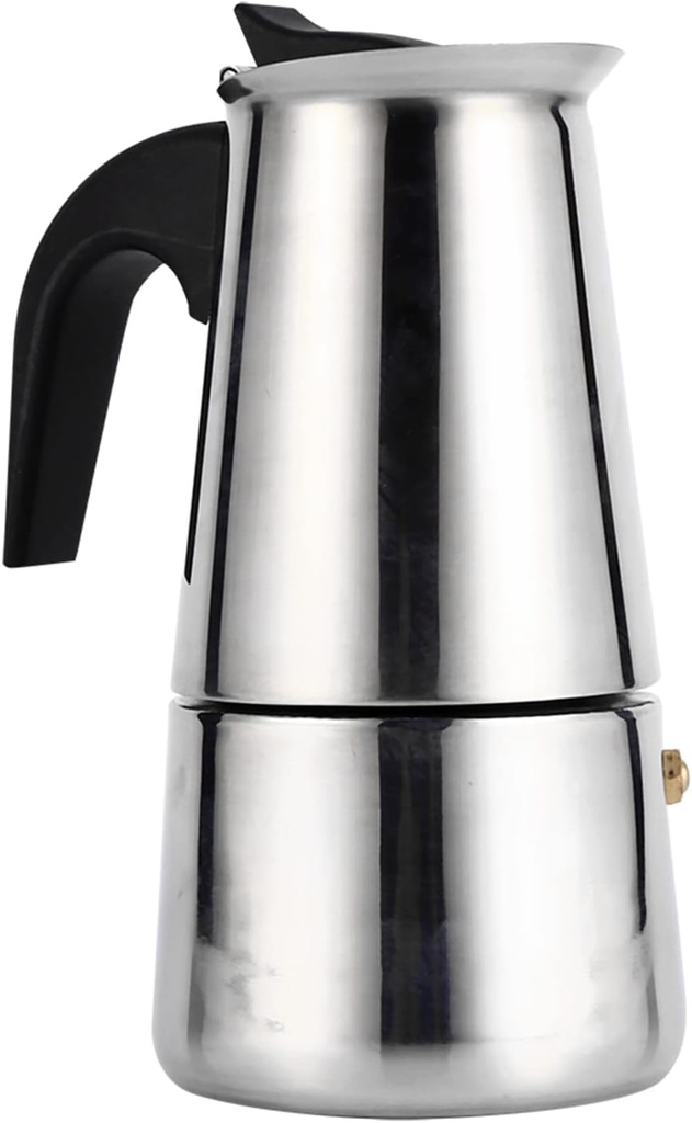 Stovetop Coffee Maker,Percolator Italian Coffee Maker Stainless Steel Pot Espresso Stove Home Office Use for Classic (200ml)