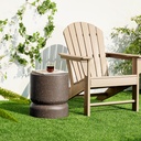 Giltzhome Decorative Garden Stool, 17.25" H Faux Terrazzo Antique Accent Table Side Table Plant Stand for Garden Patio Lawn Home Indoor Outdoor, Coffee