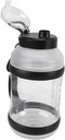 2L Portable Blender 18000rpm Shakes Blender Double Cap Design USB Travel Juice Cup Mini Fruit Mixer with 6 Blades for Shakes and Smoothies (Black)