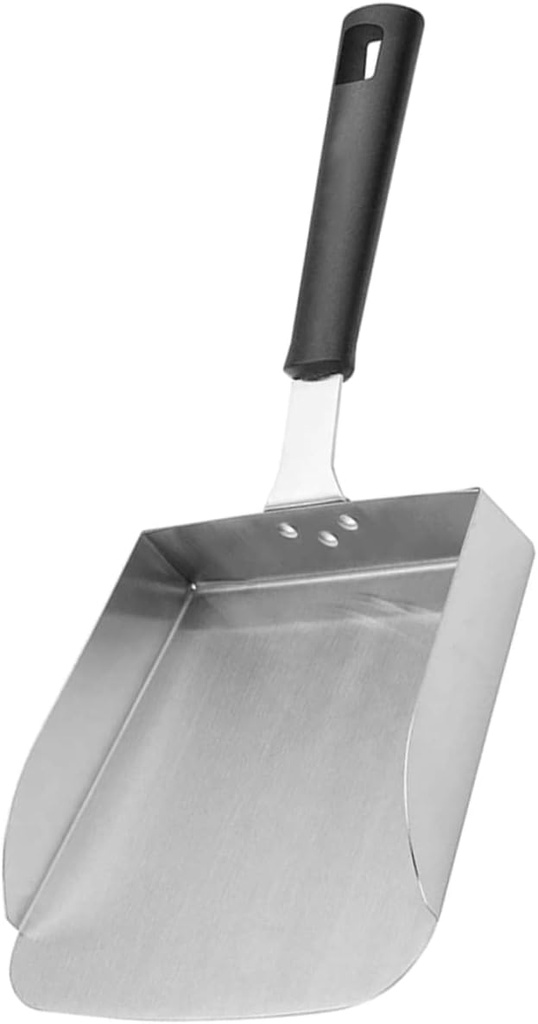 BESTYASH Kitchen Griddle Scoop Ergonomic Stainless Steel Food Shovel for Transfer for Home and Restaurant Use for French Fries