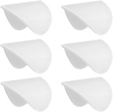 GUA Stick on Pull Handles for Cabinet,No Drilling Handles for Sliding Door,Peel and Stick Handle for Mirrored Closet(White, 6 Pack)
