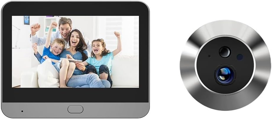Video Intercom Doorbell Apartment Digital Door Peephole Camera - 4.3 Inch Color Monitor with 1080P for Night Vision