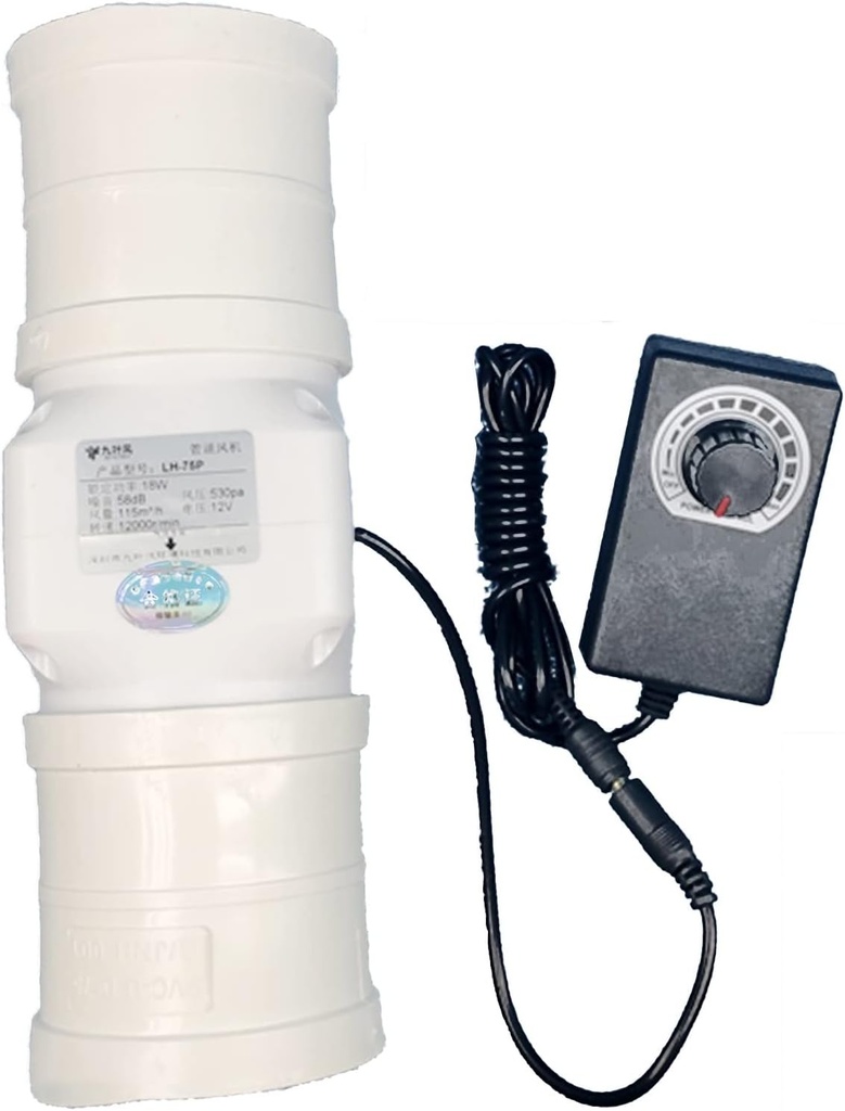 3-Inch Extractor Duct Fan Pet Box Fans Ventilation Blower 12V 14W 75Mm Inline Ventilation Fan for Shoe Cabinet Greenhouse Bathroom Tent Room Basement Kitchen