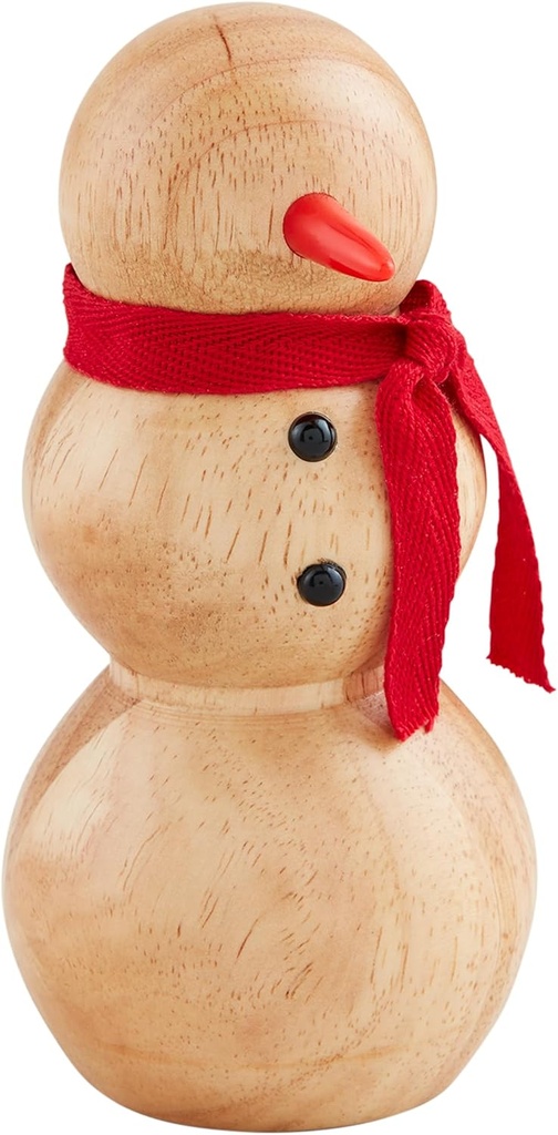 Mud Pie Snowman Holiday Grinder Salt & Pepper, 5 1/2", TAN