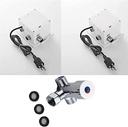 Two Automatic Sensor Control Box AC/DC Power Matching Water Temperature Mixer Vlave for Touchless Bathroom Sink Faucet