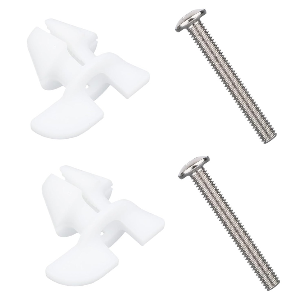 2 Pack Toilet Seat Screws and Bolts Replacement Kit, No-Slip Quick Release Toilets Lid Hardware Square Seat Fittings Fixings Fasteners Compatible with Kohler 1133024 Toilet Seats Parts
