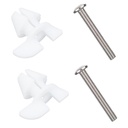 2 Pack Toilet Seat Screws and Bolts Replacement Kit, No-Slip Quick Release Toilets Lid Hardware Square Seat Fittings Fixings Fasteners Compatible with Kohler 1133024 Toilet Seats Parts