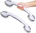 2Pc 16 Inch Grab Bars for Bathtubs and Showers Safety,No Drill Shower Grab Bar with Strong Suction Cups.Portable Bathtub Handle for Seniors