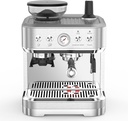 OMTech Espresso Machine - 15 Bar, Milk Frother, Grinder, Italian Pump, 2.5L Tank, Stainless Steel