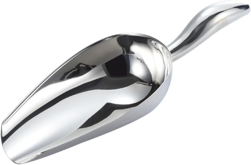 Heavy-Duty Stainless Steel Ice Scoop Extra Thick Design for Ice Cubes Flour and Essential for Home and Bar Use