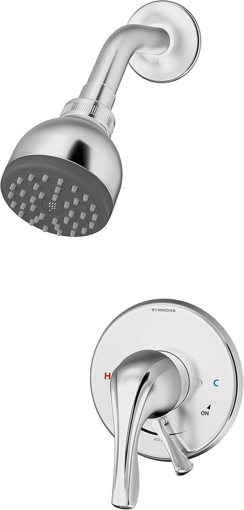 Symmons S-9601-PLR-1.5-TRM Origins Single Handle 1-Spray Shower Trim in Polished Chrome - 1.5 GPM (Valve Not Included)
