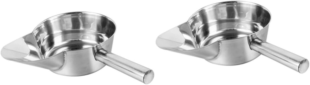 Hemoton 2pcs French Fries Serving Scoop Stainless Steel Shovel Smooth Corners Safe and Easy to Clean