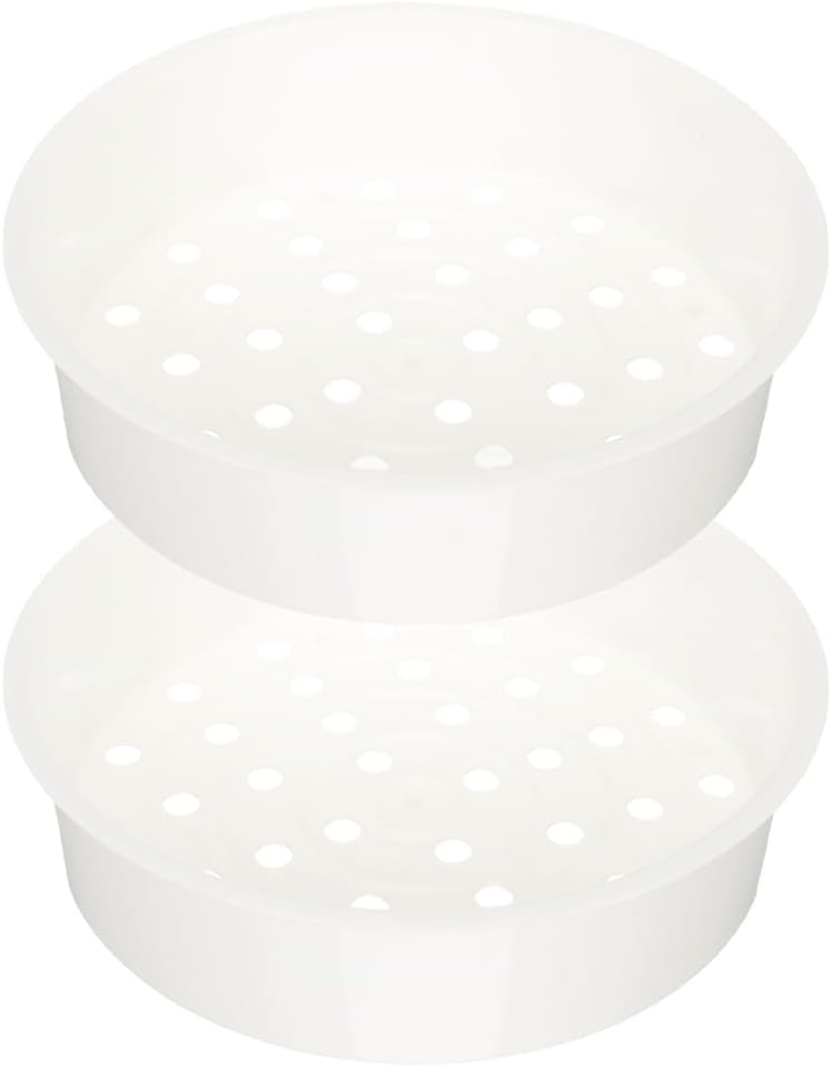 Zerodeko 2PCS Rice Cooker Steamer Baskets, PP Rice Cooker Insert Steamer Replacement Cookware, Food Steamers for Pot Steam Tray (3L)