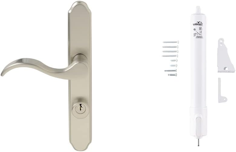 Wright Products Screen Door Hardware Combo with Lever Handle, Deadbolt, and Pneumatic Closer