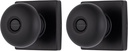 BRINKS – Contemporary Privacy Locking Interior Ball Door Knob, Matte Black - Designed for Sleek and Modern Homes and Blends Seamlessly with Interior Décor (E2436-122) (2 Pack)