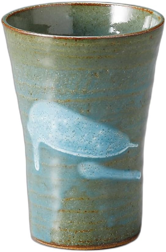 セトモノホンポ(Setomonohonpo) Hishakukake Shochu Cup [ 3.8 x 11.8 cm / 330 cc] | Free Cup |
