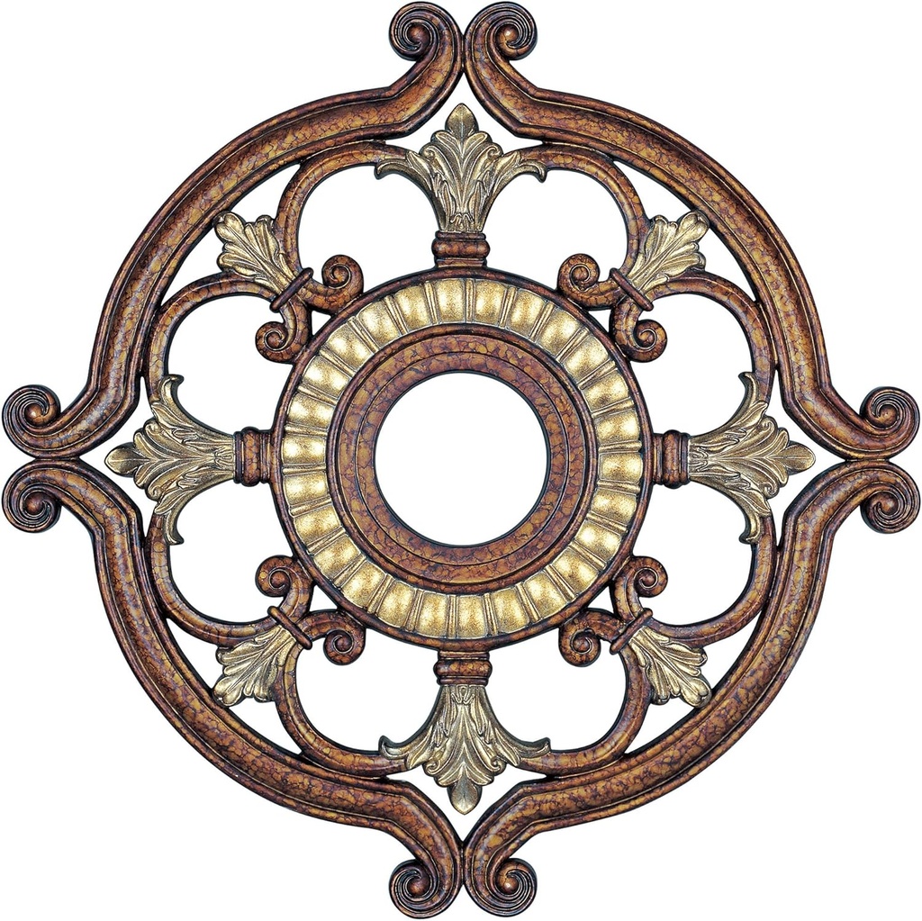Livex Lighting 8216-64 Ceiling Medallion in Palacial Bronze with Gilded Accents, 0.1 x 0.1 x 1.5