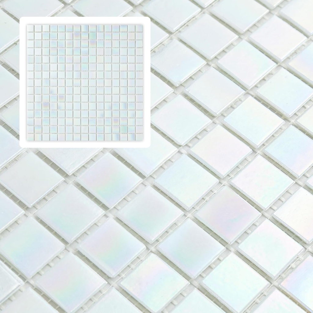 10 Pieces Marble Square Mosaic backsplash Tiles for Bathing Rooms and Exterior Walls, Swimming Pools, etc.