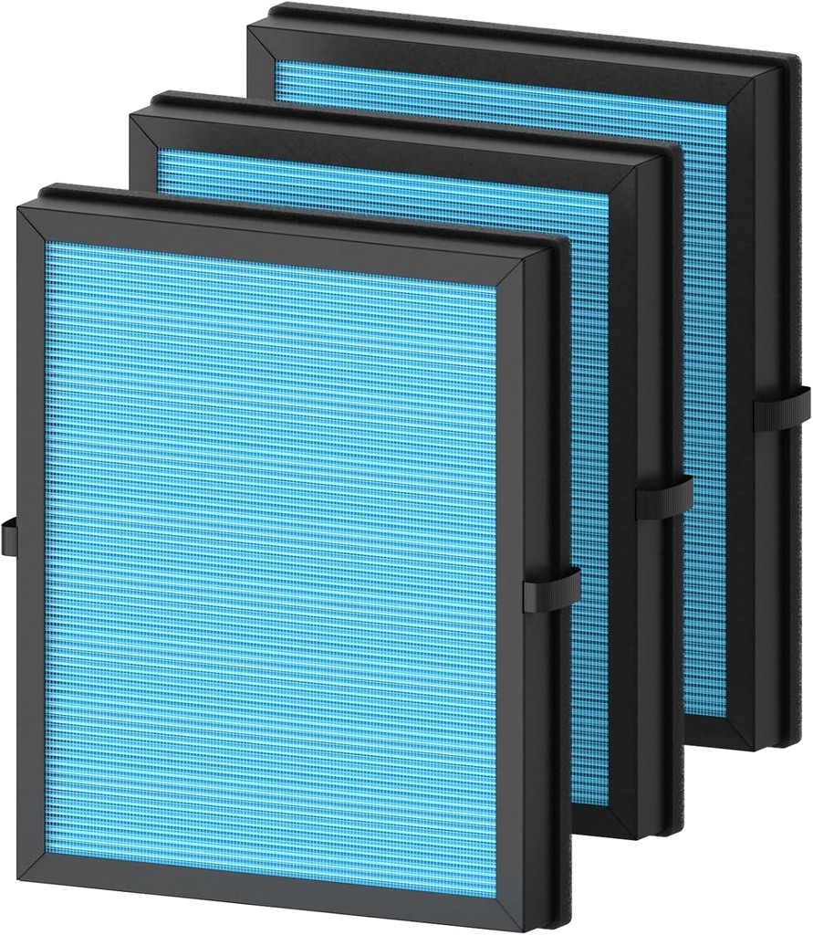 3-Pack MK04 Replacement Filter for Aroeve MK04/MG04JH Air Purifier - 4-in-1 H13 True HEPA Filter for Dust, Pet Dander, Smoke, and Pollen (Standard Version)