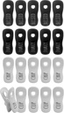 Rae Dunn Bag Clips with Magnet - Chip Clips, Food Storage with Air Tight Seal Grip for Bread, Snack and Food Bags, Pack of 20, Black and White