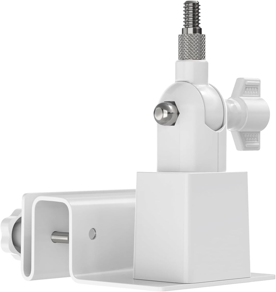 Holicfun Universal Solar Panel Gutter Mount for Ring, Arlo, Eufy, Wyze, Reolink Solar Panels and More (White)