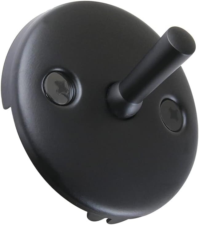 Kingston Brass DTL100MB Made to Match Round Overflow Plate with Trip Lever, 3-3/16 Inch Diameter, Matte Black