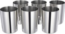 Solimo Sparkle Stainless Steel glass set (6 pieces, 6.8cm dia, 340ml)