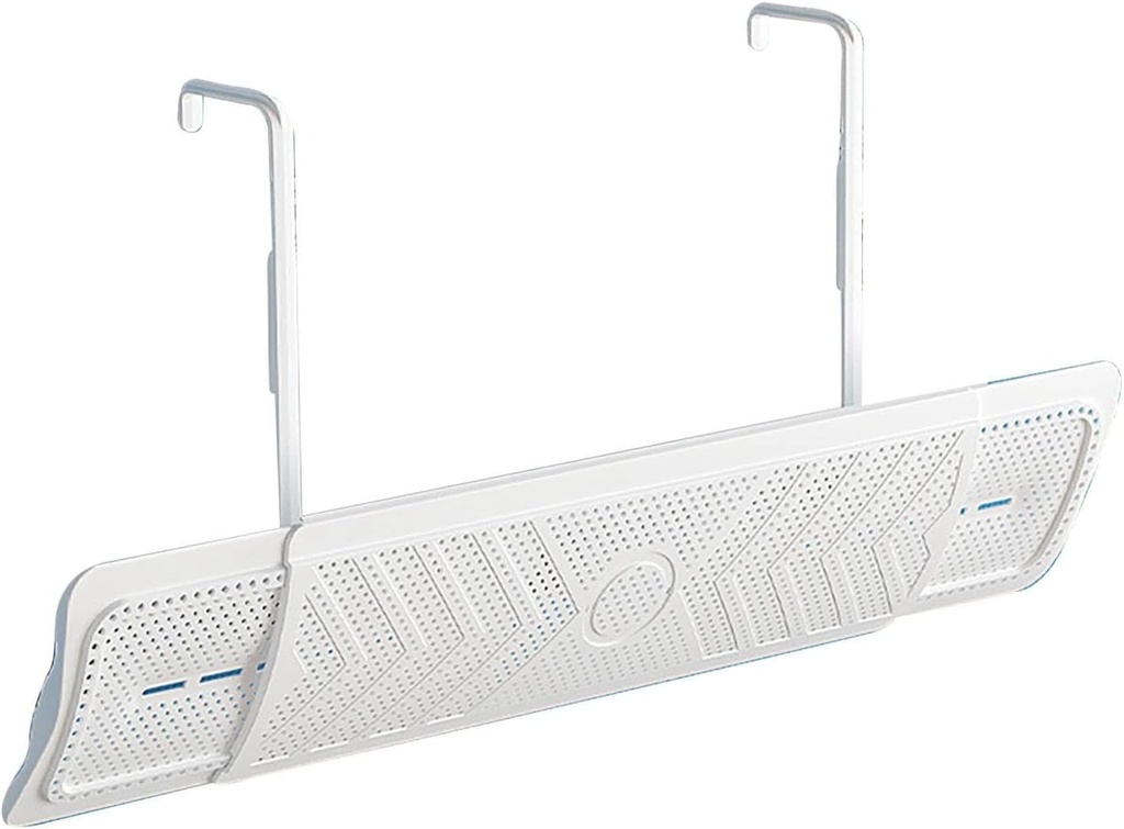 Air Conditioner Wind Shield, Adjustable Air Conditioning Deflector Air Diverter Cover Anti Wind Baffles Anti Direct Blowing Windshield Wind Guide (White)