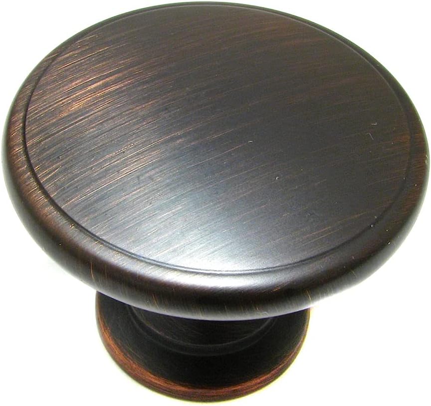 Richelieu Hardware BP81224BORB Mont-Royal Collection 1 3/4-inch (44 mm) Brushed Oil-Rubbed Bronze Traditional Closet Knob for Kitchen, Bathroom, and Furniture