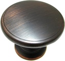 Richelieu Hardware BP81224BORB Mont-Royal Collection 1 3/4-inch (44 mm) Brushed Oil-Rubbed Bronze Traditional Closet Knob for Kitchen, Bathroom, and Furniture
