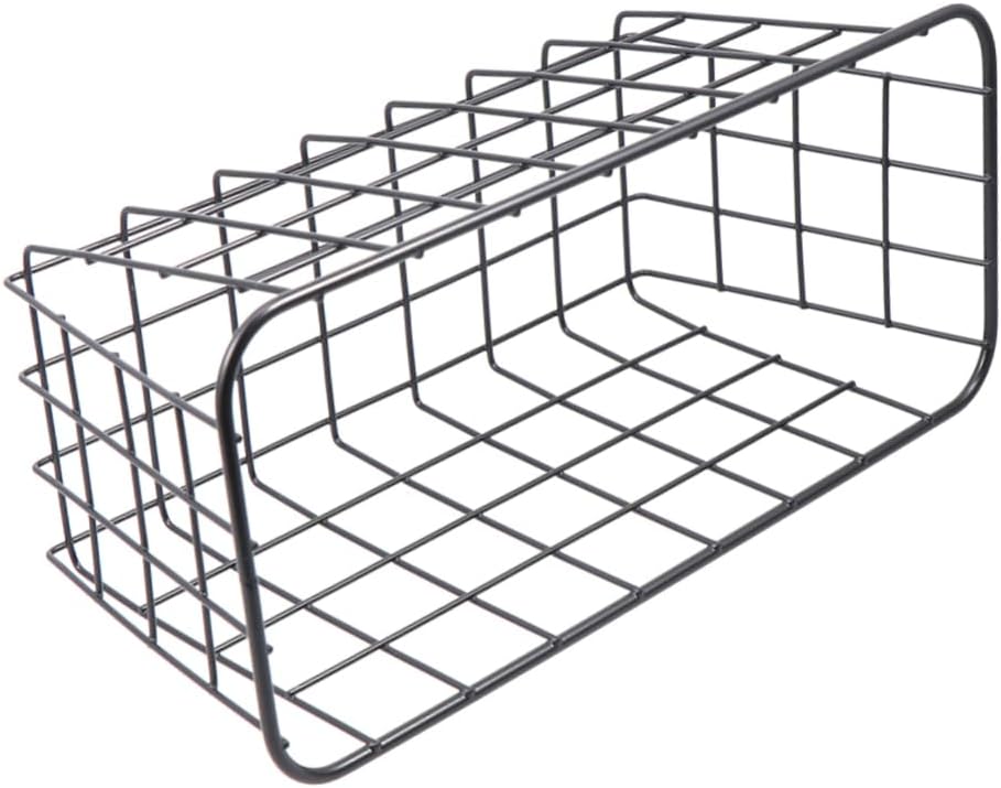 Bathroom Hanging Rack Iron Storage Basket Organizer for Kitchen Door Baskets Holder Sticky Hooks