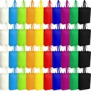 Boao 40 Pack Reusable Shopping Bags Bulk 14 x 10 x 4 Inch Shopping Bags for Groceries Non Woven Fabric Tote Bags Multicolored Grocery Bags with Handles for Shopping, Birthday Party, 10 Colors