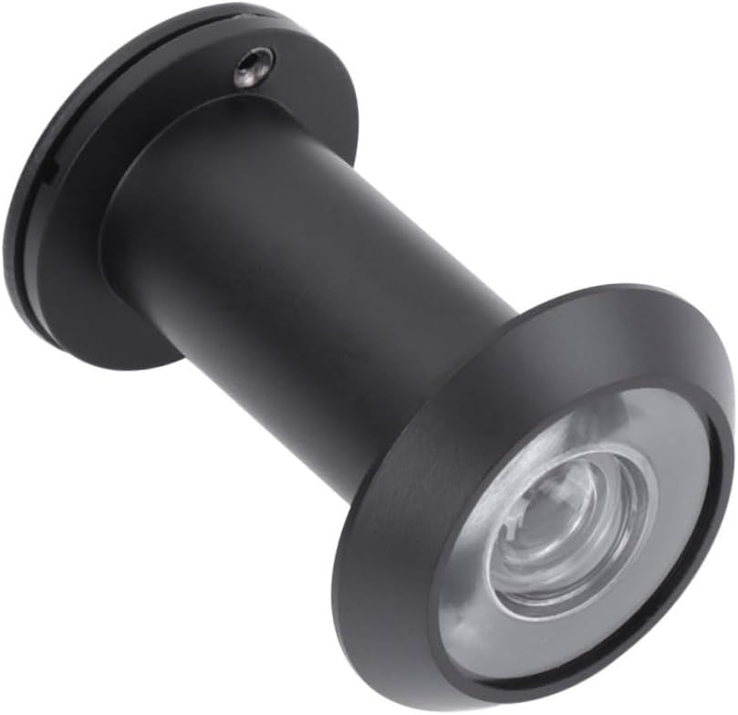 Gadpiparty 200degree High Definition Door Mirror Wide Angle Black Peep Cover Theft Cat Eye Wide Angle Optical Lens