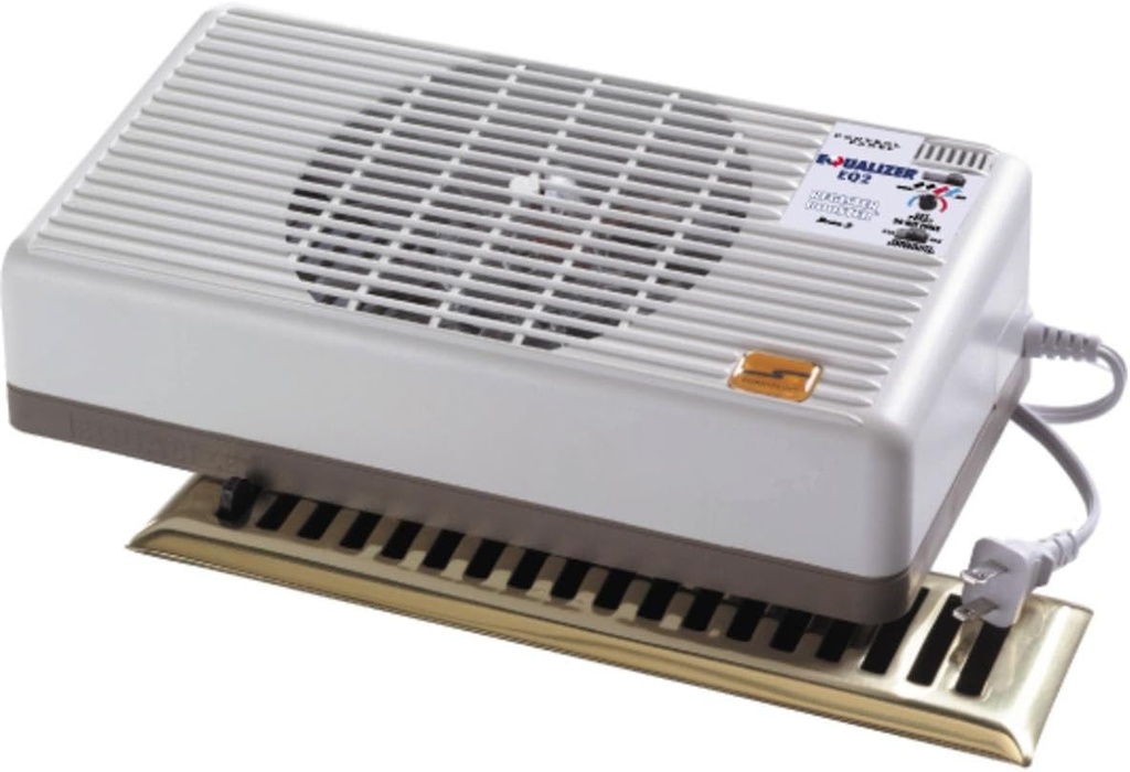 Suncourt Equalizer EQ2 Floor/Wall Register Booster Fan, Increase Airflow by 80%, Built-In Temperature Sensor and 6-Foot Power Cord, HC300 (White)