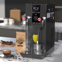 Smart Commercial Milk Frother, 2-Wand Automatic Steam Boiling Water Machine 3000W Electric Steam Milk Frothing Coffee Machine with LED Display for Cafe Coffee Tea Shop(Black)