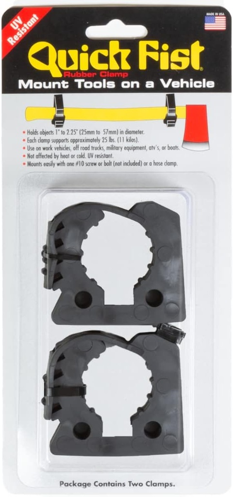 Original Quick Fist Clamp for mounting tools & equipment 1" - 2-1/4" diameter, 2 Count (Pack of 1) - 10010