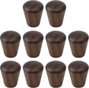 Wealrit 10 pcs Small Cone Cabinet Knobs with Screws,Wood Cabinet Handles,Black Walnut Drawer Handles for Dresser Wardrobe Cupboard Drawer
