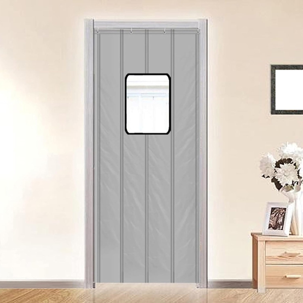 Thermal Insulated Door Curtain,Winter Privacy Screen,Blackout Window Drapery,Windproof Waterproof Cold Protection Blanket,for Patio,Kitchen,Bedroom,Air Conditioner Room,1 Panel,Customizable