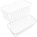 2pcs Nail Hanging Wall Basket Kitchen Storage Organizer for Home Space-saving Non-punching Wall Baskets Elegant Design for Bathroom and Kitchen Use