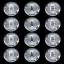 Dreyoo 4 Pack Faucet Index Buttons, Compatible with Gerber 94-445 94-446 94-447 Faucet Handles Button, Bathroom Sink Knobs Hot, Cold, Diverter Index Buttons, Acrylic, Clear