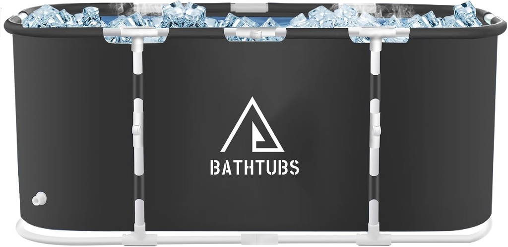 Portable Foldable Bathtub,Separate Family Bathroom SPA Tub,Soaking Standing Bath Tub for Shower Stall,Efficient Maintenance of Temperature,Ideal for Hot Bath Ice Bath 41x23x19Inches(81 Gal Capacity)