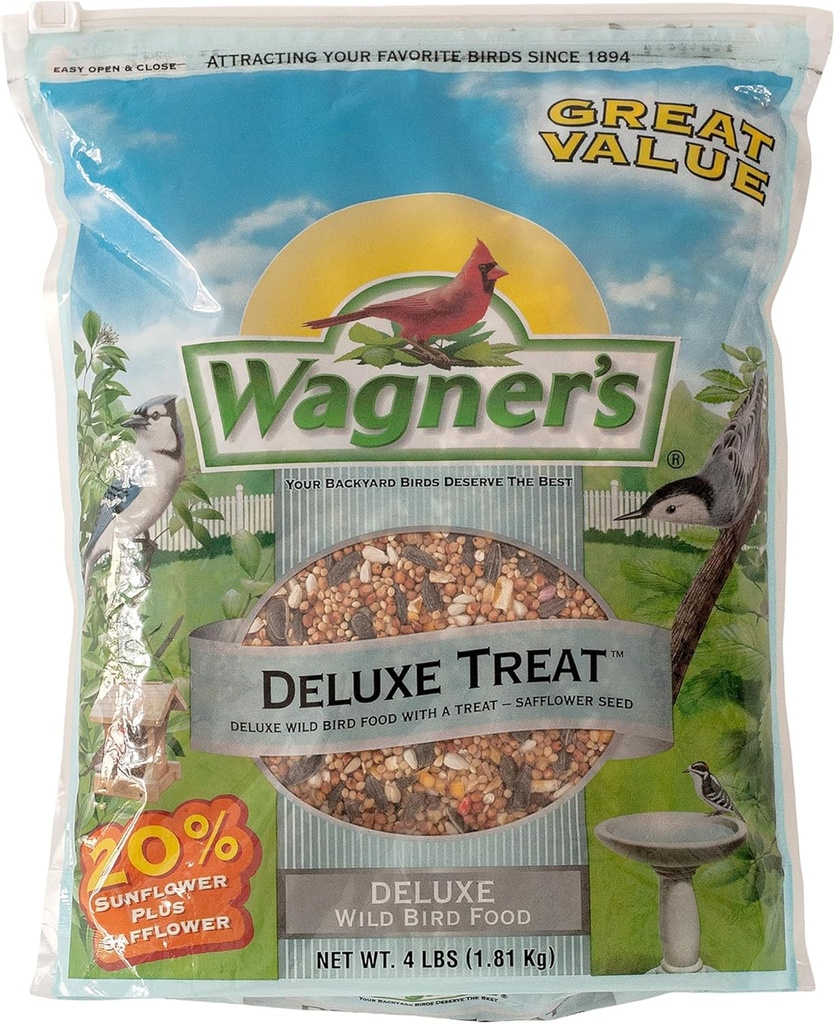 Wagner's 62067 Deluxe Treat Blend Wild Bird Food, 4 Pound (Pack of 1)