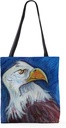 CafePress Bald Eagle! Bird Art! 18"x18" Reusable Grocery Shopping Sling Tote Bag