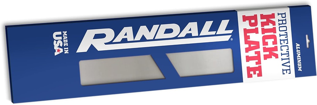 Randall Manufacturing Co., Inc | Satin Silver Kick Plate | 8” x 30” | Heavy Gauge Aluminum | Mill Finish | Mounting Holes & Screws Included for Installation | Protects from Marks & Scratches