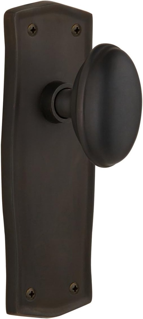 Nostalgic Warehouse Prairie Plate with Homestead Knob, Passage - 2.375", Oil-Rubbed Bronze